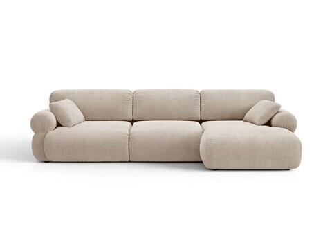 Coltar dreapta 6 locuri, Ophelia, Micadoni Home, 297x164x84 cm, tesatura structurata, bej