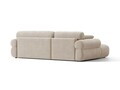 Coltar stanga 4 locuri, Ophelia, Micadoni Home, 256x164x84 cm, tesatura structurata, bej