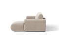 Coltar stanga 4 locuri, Ophelia, Micadoni Home, 256x164x84 cm, tesatura structurata, bej
