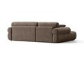 Coltar stanga 4 locuri, Ophelia, Micadoni Home, 256x164x84 cm, tesatura structurata, cappuccino