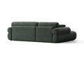 Coltar stanga 4 locuri, Ophelia, Micadoni Home, 256x164x84 cm, tesatura structurata, verde muschi