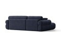 Coltar stanga 4 locuri, Ophelia, Micadoni Home, 256x164x84 cm, tesatura structurata, albastru navy