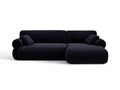 Coltar dreapta 4 locuri, Ophelia, Micadoni Home, 256x164x84 cm, catifea, albastru regal