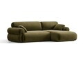 Coltar dreapta 4 locuri, Ophelia, Micadoni Home, 256x164x84 cm, catifea, verde