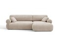 Coltar dreapta 4 locuri, Ophelia, Micadoni Home, 256x164x84 cm, tesatura structurata, bej