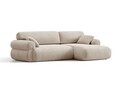 Coltar dreapta 4 locuri, Ophelia, Micadoni Home, 256x164x84 cm, tesatura structurata, bej