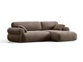 Coltar dreapta 4 locuri, Ophelia, Micadoni Home, 256x164x84 cm, tesatura structurata, cappuccino