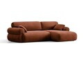 Coltar dreapta 4 locuri, Ophelia, Micadoni Home, 256x164x84 cm, tesatura structurata, caramiziu