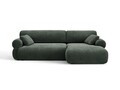 Coltar dreapta 4 locuri, Ophelia, Micadoni Home, 256x164x84 cm, tesatura structurata, verde muschi