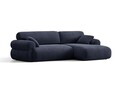 Coltar dreapta 4 locuri, Ophelia, Micadoni Home, 256x164x84 cm, tesatura structurata, albastru navy