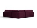 Coltar simetric 5 locuri, Ophelia, Micadoni Home, 259x259x84 cm, catifea, bordo