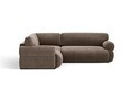 Coltar simetric 5 locuri, Ophelia, Micadoni Home, 259x259x84 cm, tesatura structurata, cappuccino