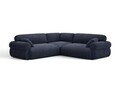 Coltar simetric 5 locuri, Ophelia, Micadoni Home, 259x259x84 cm, tesatura structurata, albastru navy