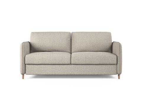 Canapea extensibila 3 locuri, Simo, Micadoni Home, 184x102x95 cm, tesatura structurata, bej sand