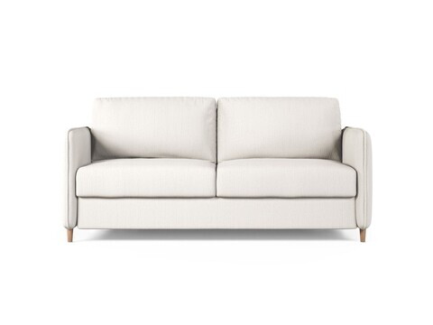 Canapea extensibila 3 locuri, Simo, Micadoni Home, 184x102x95 cm, tesatura structurata, alb