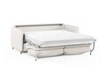 Canapea extensibila 3 locuri, Simo, Micadoni Home, 184x102x95 cm, tesatura structurata, alb