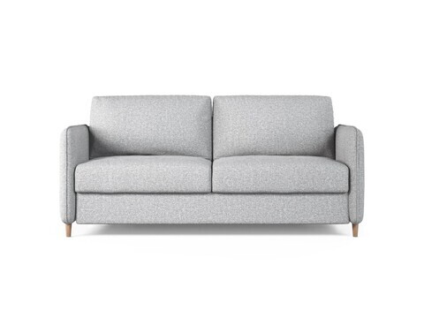 Canapea extensibila 3 locuri, Simo, Micadoni Home, 184x102x95 cm, tesatura structurata, gri deschis