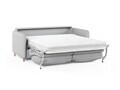 Canapea extensibila 3 locuri, Simo, Micadoni Home, 184x102x95 cm, tesatura structurata, gri deschis