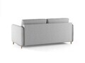 Canapea extensibila 3 locuri, Simo, Micadoni Home, 184x102x95 cm, tesatura structurata, gri deschis