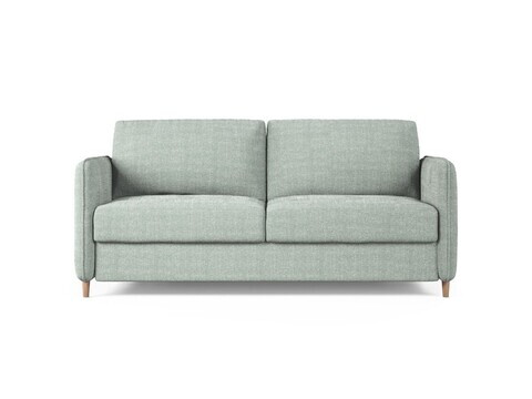 Canapea extensibila 3 locuri, Simo, Micadoni Home, 184x102x95 cm, tesatura structurata, verde menta