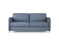 Canapea extensibila 3 locuri, Simo, Micadoni Home, 184x102x95 cm, tesatura structurata, albastru inchis