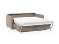 Canapea extensibila 3 locuri, Simo, Micadoni Home, 184x102x95 cm, tesatura structurata, maro deschis