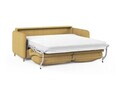 Canapea extensibila 3 locuri, Simo, Micadoni Home, 184x102x95 cm, tesatura structurata, galben