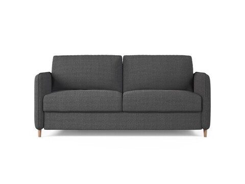 Canapea extensibila 3 locuri, Simo, Micadoni Home, 184x102x95 cm, tesatura structurata, negru