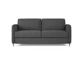 Canapea extensibila 3 locuri, Simo, Micadoni Home, 184x102x95 cm, tesatura structurata, negru