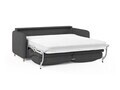 Canapea extensibila 3 locuri, Simo, Micadoni Home, 184x102x95 cm, tesatura structurata, negru