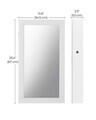 Cabinet pentru bijuterii cu oglinda si fixare pe perete, Songmics, MDF, 37x10x67 cm, alb