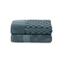 Set covorase de baie, L'essentiel Maison, Eminent, 60% Bumbac/40% Bambus, Verde inchis