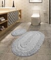 Set covorase de baie, L'essentiel Maison, Macoroni, Bumbac, Gri