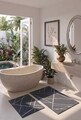 Set covorase de baie, L'essentiel Maison, Ista, Gri inchis