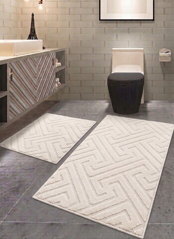 Set covorase de baie, L'essentiel Maison, Ojin, Ecru
