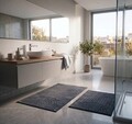 Set covorase de baie, L'essentiel Maison, Sean, Gri inchis
