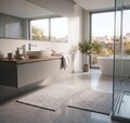 Set covorase de baie, L'essentiel Maison, Sean, Gri
