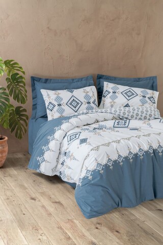 Lenjerie de pat dubla, L'essentiel Maison, Talora, Indigo