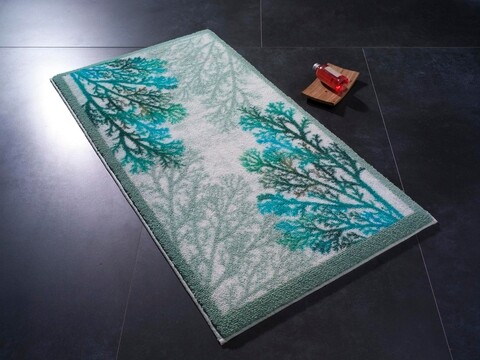 Covoras de baie Coral, Confetti, 57x100 cm, verde