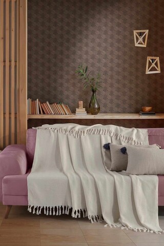 Cuvertura de pat, L'essentiel Maison, 2M, Bumbac, Ecru