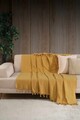 Cuvertura de pat, L'essentiel Maison, 2M, Bumbac, Galben mustar