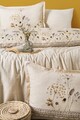 Lenjerie de pat dubla, L'essentiel Maison, Taren, Crem