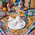 Set de lumanari, 1286 HC, BETON, Alb