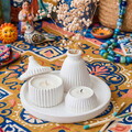 Set de lumanari, 1286 HC, BETON, Alb