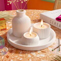 Set de lumanari, Ers1271 HC, BETON, Alb