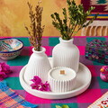 Set de lumanari, Ers1281 HC, BETON, Alb