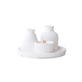 Set de lumanari, Ers1281 HC, BETON, Alb