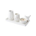 Set de lumanari, Ers1274 HC, BETON, Alb