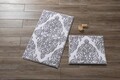 Set 2 covorase de baie Emboss, Confetti, 50x57 cm/57x100 cm, gri