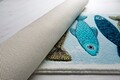 Set 2 covorase de baie Fishy, Confetti, 50x57 cm/57x100 cm, albastru